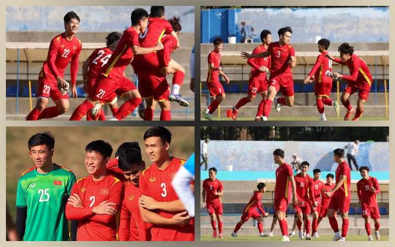 U23 Việt Nam vui vẻ tập luyện trước trận đấu với U23 Malaysia
