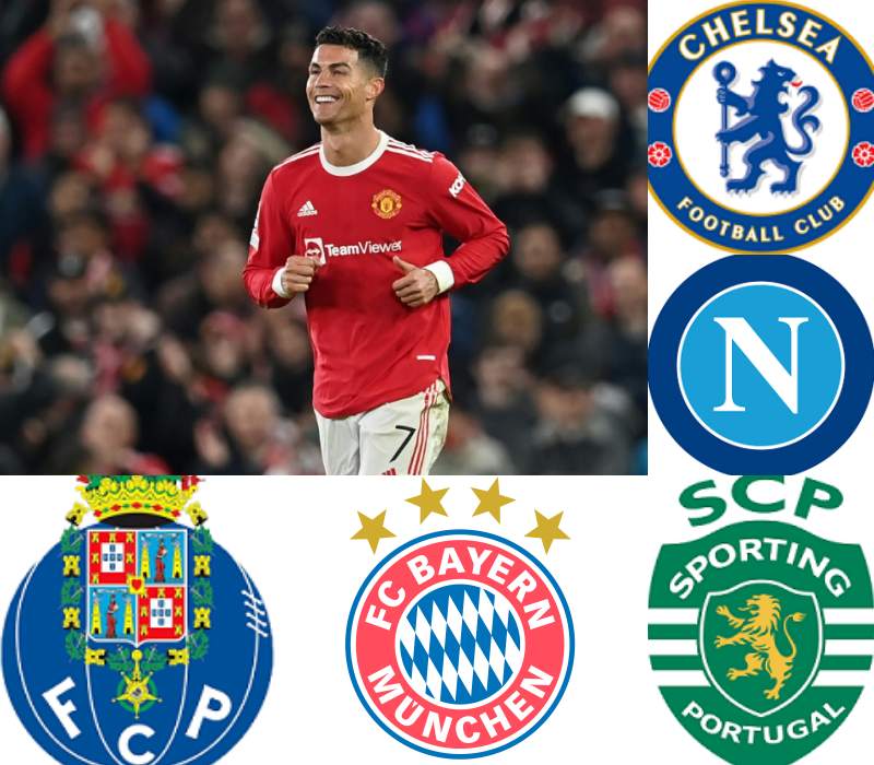 Cristiano Ronaldo dang nhận được sự quan tâm của ít nhất 5 câu lạc bộ