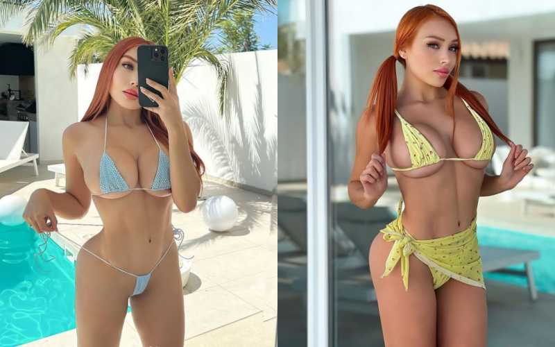 Daniella Chavez khiêu gợi với bikini mỏng manh