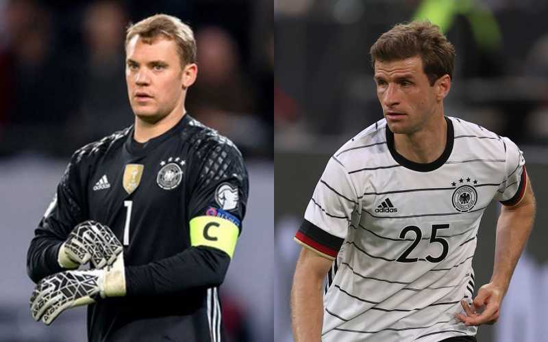 Hai lão tướng của tuyển Đức Manuel Neuer và Thomas Muller