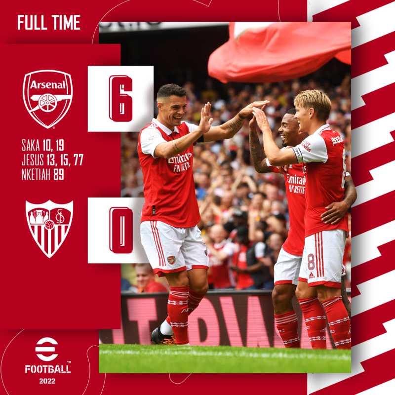Kết quả Arsenal vs Sevilla, 18h30 ngày 30/7