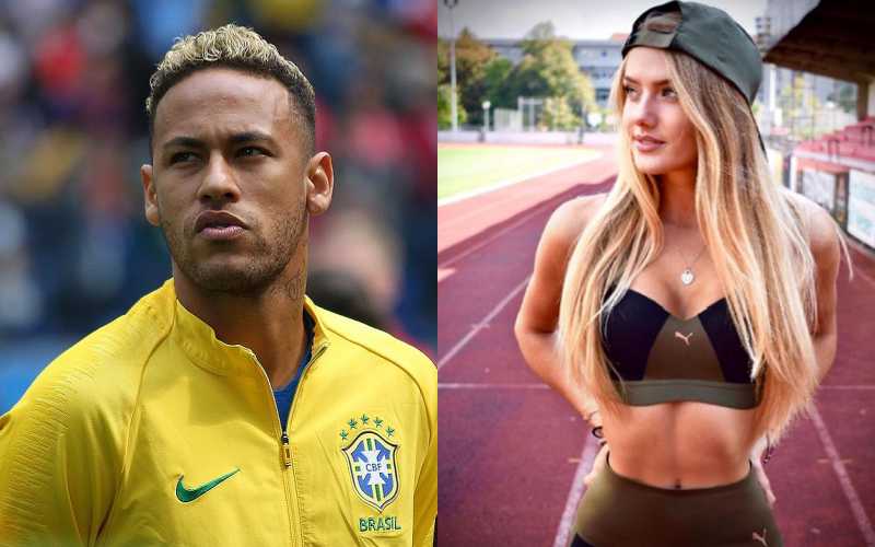 Schmidt từng bị bắt gặp đi chơi cùng tiền đạo Neymar