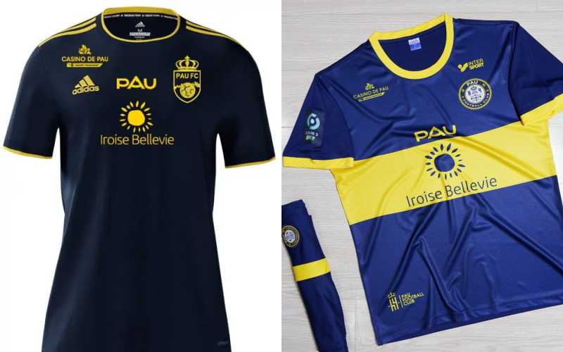 So sánh áo Pau FC hàng thật và hàng fake 