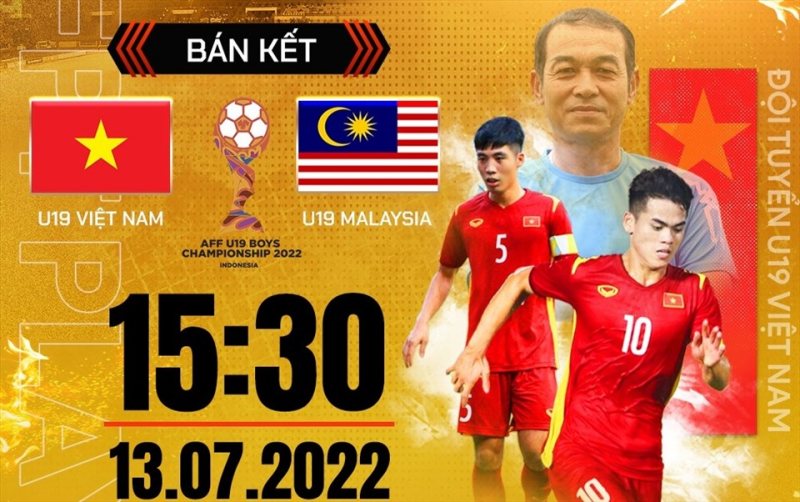 Kết quả U19 Việt Nam vs U19 Malaysia, 15h30 ngày 13/7