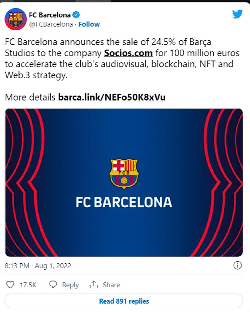 Barca bán thành công số cổ phần cho Socios để ổn định tài chính