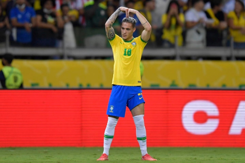 Antony đã ghi 2 bàn trong tổng 9 lần khoác áo tuyển Brazil