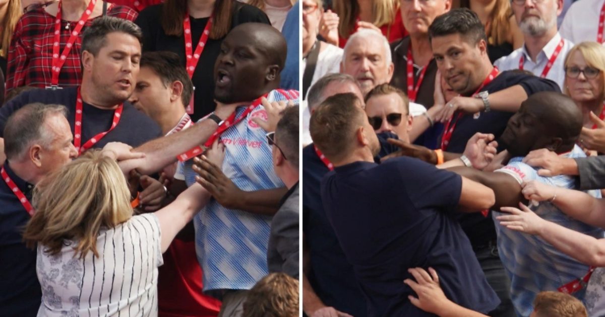 SỐC: Hai CĐV MU đấm đá nhau túi bụi trong ngày Quỷ đỏ thua Brighton
