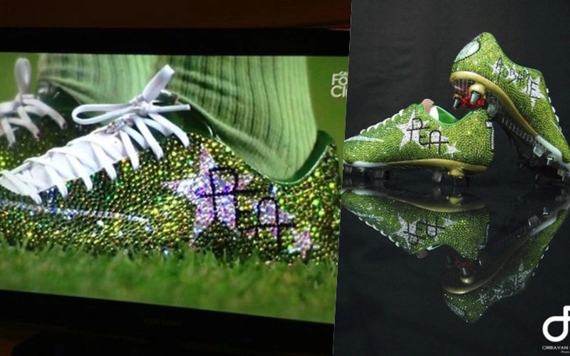 Đôi giày Nike Vapors được trang trí tinh xảo với 4000 viên pha lê