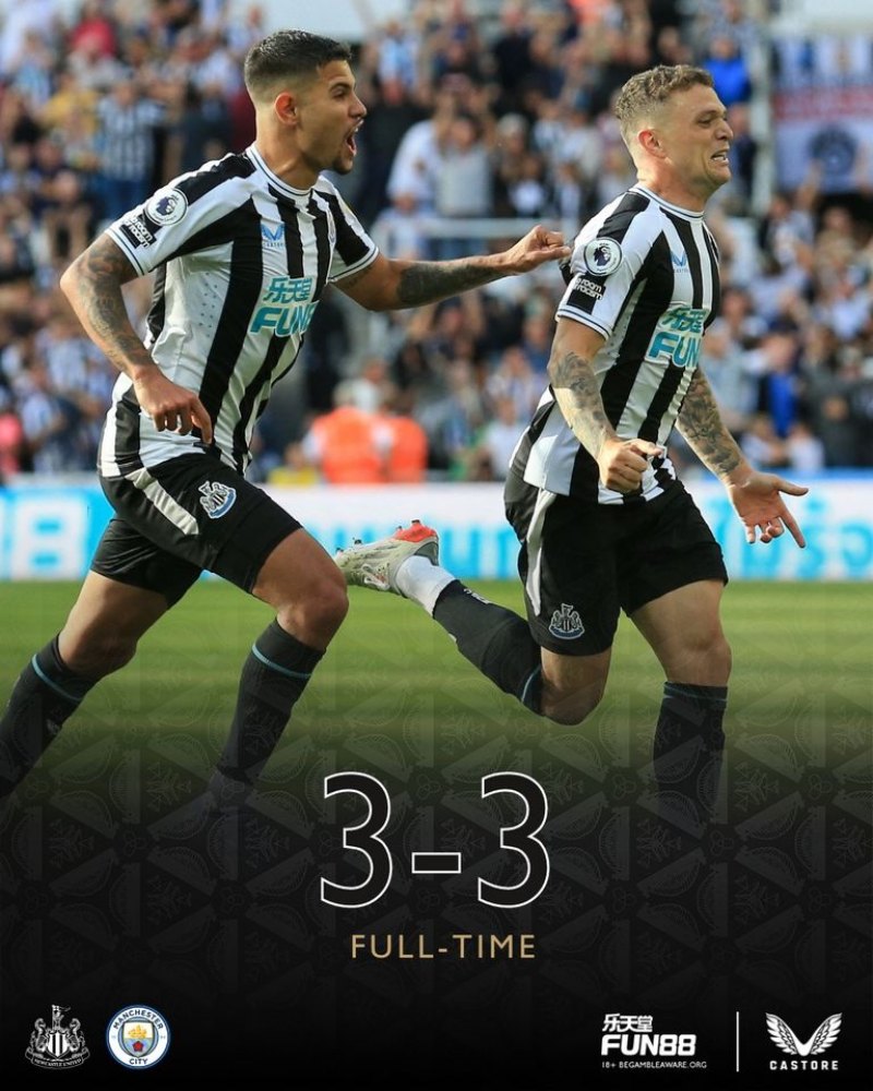Newcastle United chha điểm Manchester City trong trận cầu có đến 6 bàn thắng