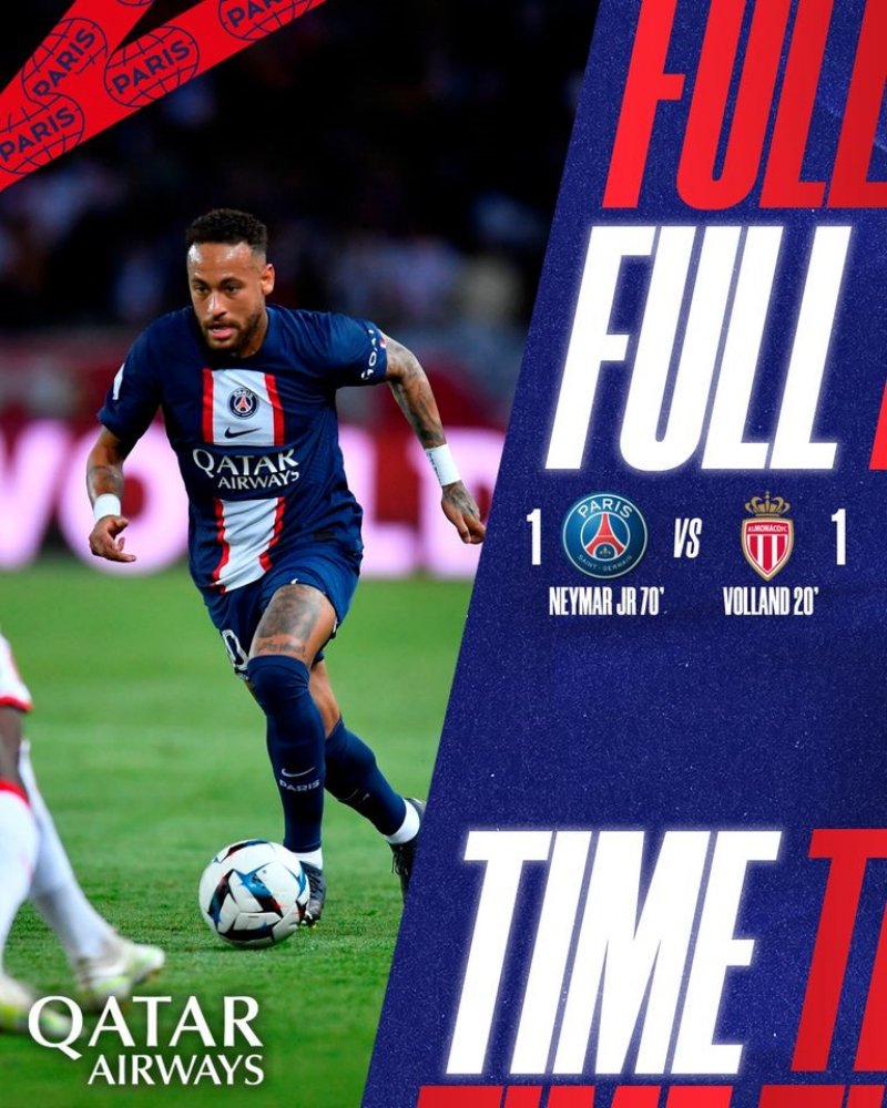 Paris Saint-Germain bị AS Monaco cầm chân ngay trên sân nhà Parc des Princes