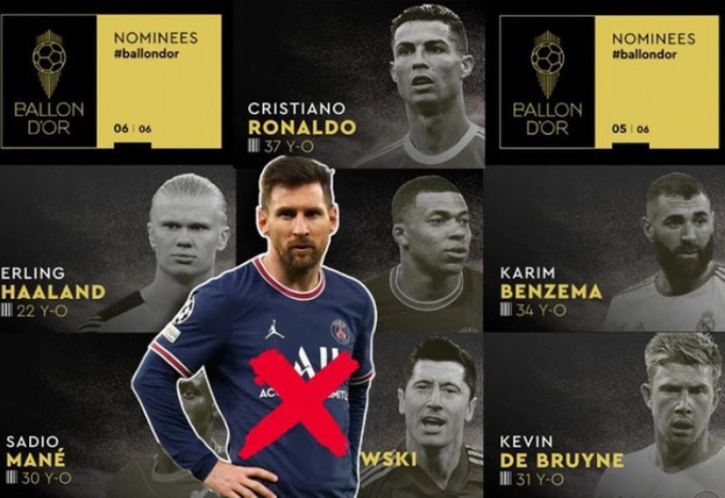 Ronaldo có tên, Messi vắng mặt ở Quả bóng vàng