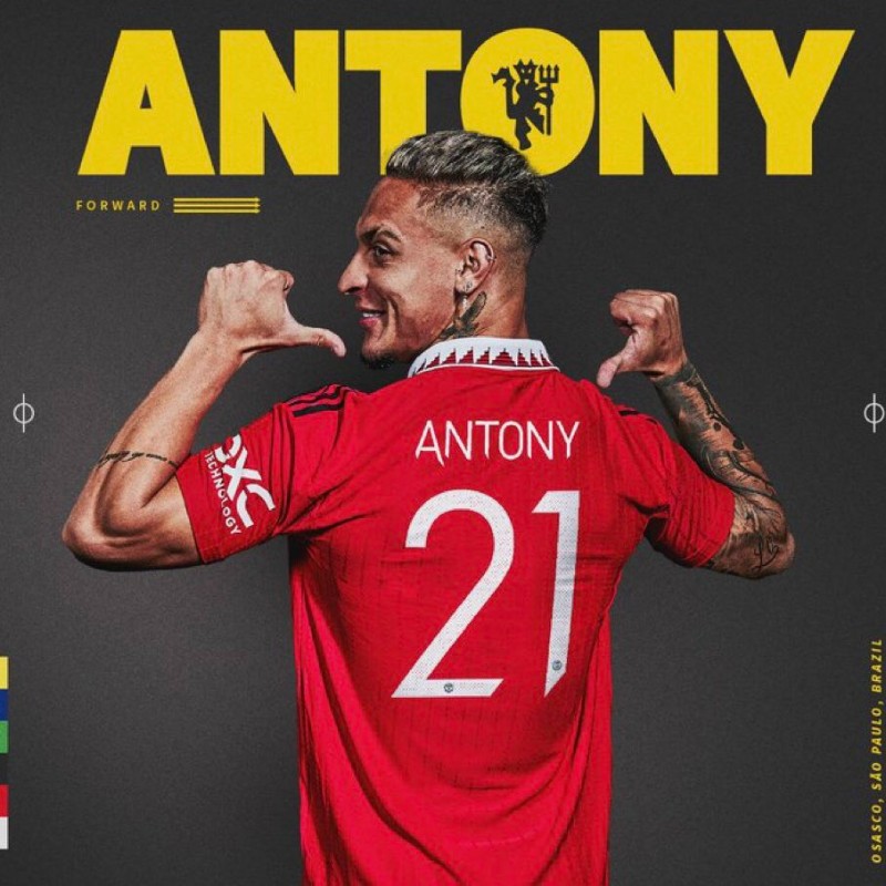 Antony chính thức được xác định số áo tại Man Utd