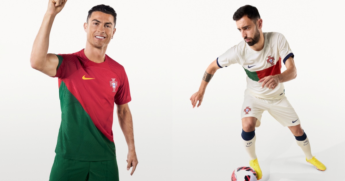 CHÍNH THỨC! Tuyển Bồ Đào Nha ra mắt áo đấu sân nhà, sân khách World Cup 2022