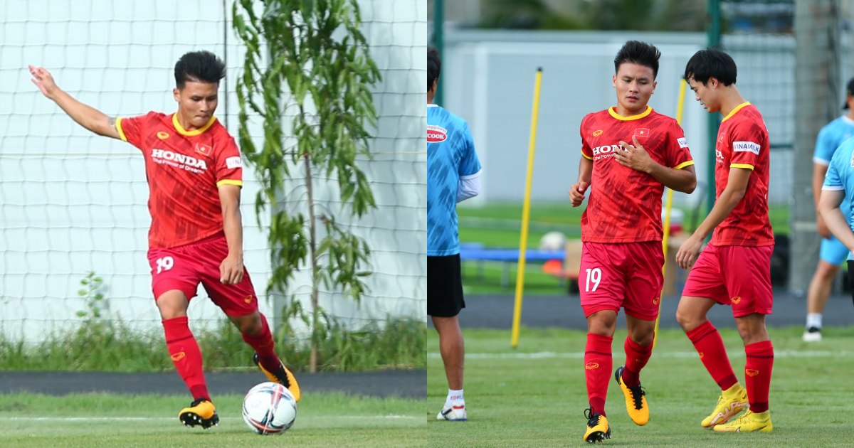 NÓNG! Cận cảnh buổi tập đầu tiên của Quang Hải cùng tuyển Việt Nam khi trở về từ Pau FC
