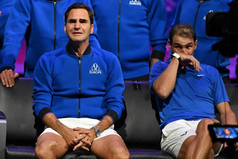 Rafael Nadal và Roger Federer bật khóc ở trận đấu cuối