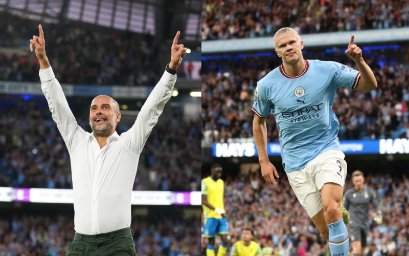 HLV Pep Guardiola cực kỳ hài lòng với màn thể hiện của Erling Haaland