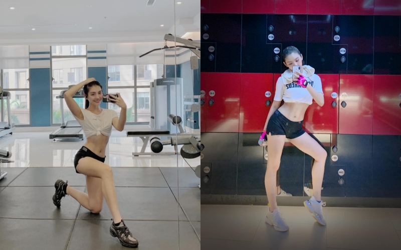 Lê Thanh Tú chăm chỉ tập gym nhằm duy trì vóc dáng