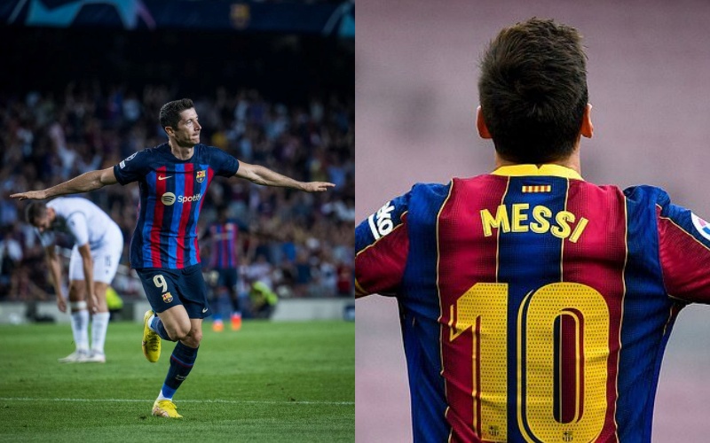 Robert Lewandowski đang trên đường tiếp bước Lionel Messi trở thành huyền thoại tại Barcelona
