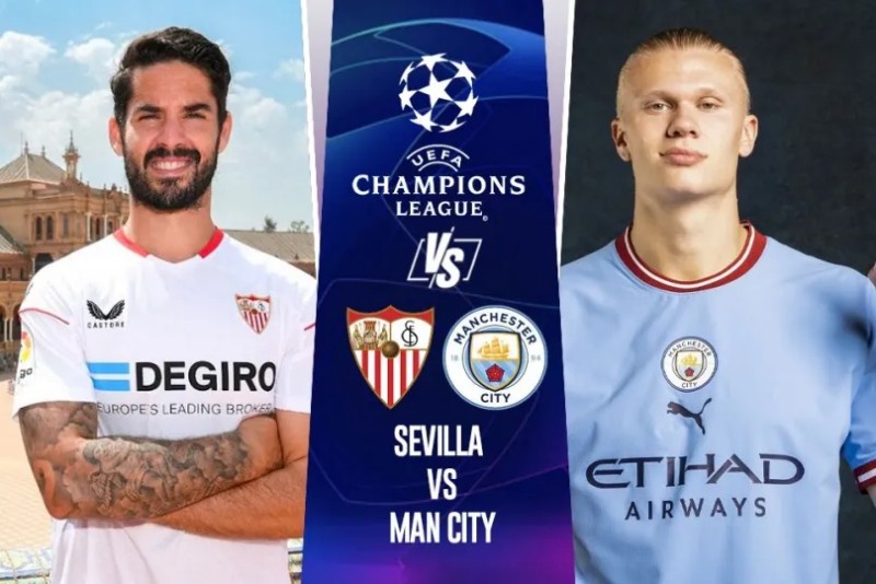 Kết quả Sevilla vs Manchester City (2h ngày 7/9/2022): Vòng bảng Champions League 2022/23