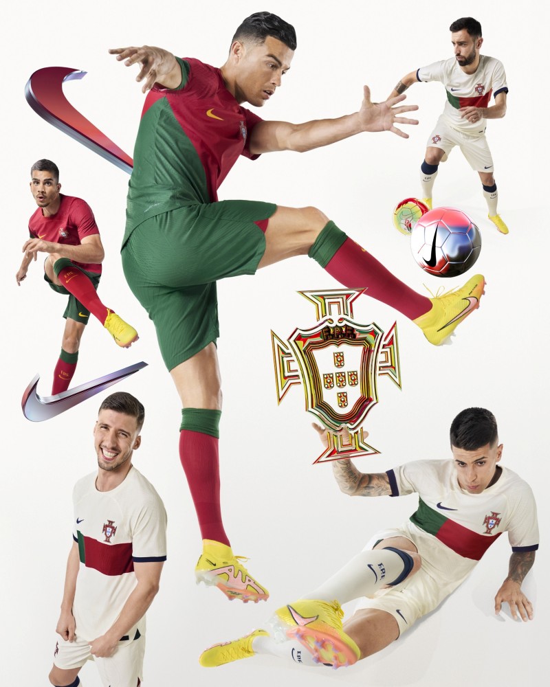 Tuyển Bồ Đào Nha trình làng hai mẫu áo đấu mới toanh dùng cho World Cup 2022