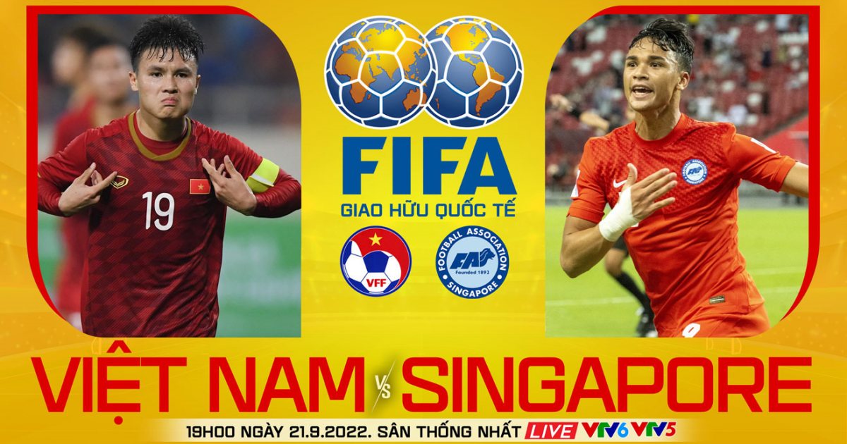 Thống kê, lịch sử đối đầu Việt Nam vs Singapore (19h ngày 21/9/2022)