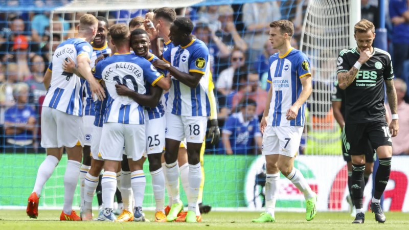 Thắng đậm Leicester, Brighton tiến vào nhóm 4 đội dẫn đầu bảng xếp hạng Ngoại hạng Anh 2022/23