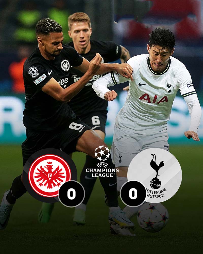 Kết quả Eintracht Frankfurt vs Tottenham Hotspur - Gà Trống bế tắc toàn tập