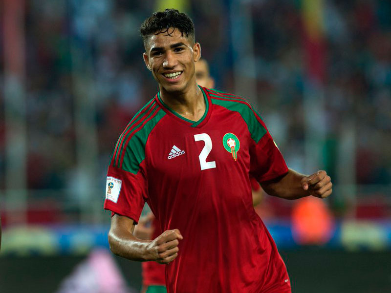Hậu vệ Achraf Hakimi của đội tuyển Morocco