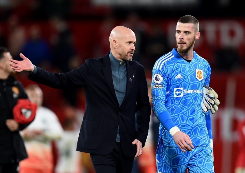 HLV Erik ten Hag phấn khích với màn trình diễn của David De Gea