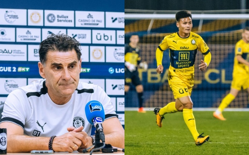 HLV trưởng Didier Tholot tin tưởng Nguyễn Quang Hải sẽ sớm trở lại đội hình chính của Pau FC