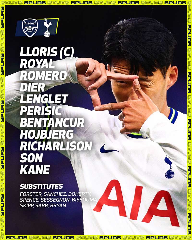 Kết quả Arsenal vs Tottenham Hotspur, 18h30 ngày 1/10: Đội hình ra sân của Tottenham