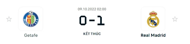 Kết quả Getafe vs Real Madrid, 2h ngày 9/10: Chiến thắng vất vả