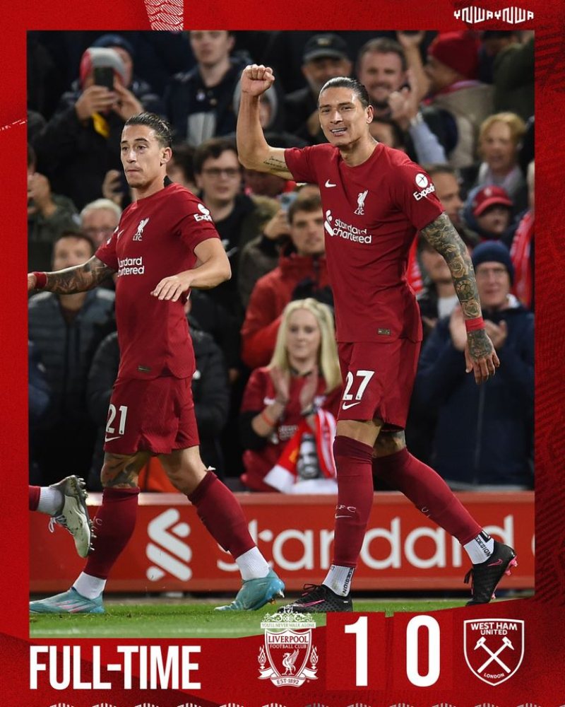 Liverpool thắng trận thứ hai liên tiếp tại Ngoại hạng Anh 2022/23