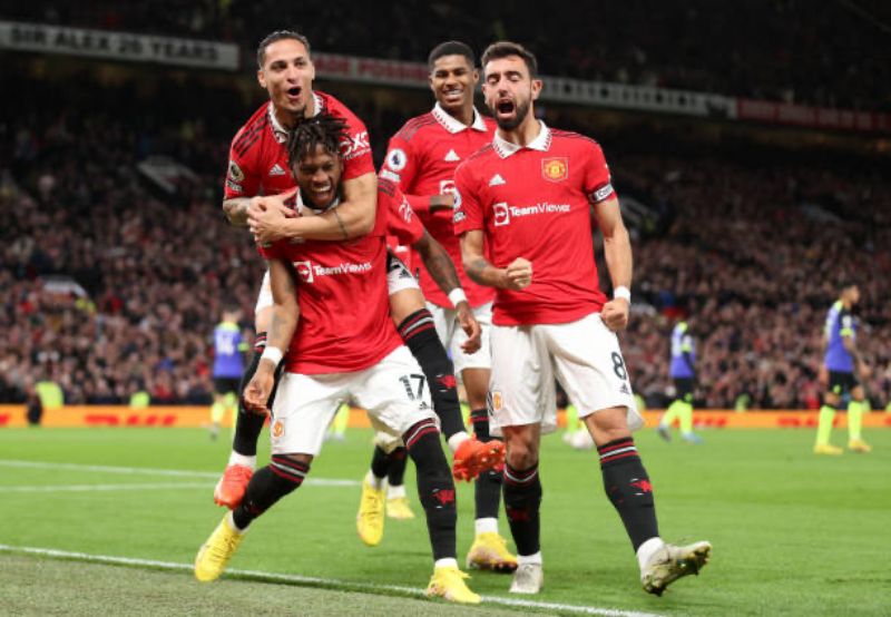 Niềm vui của các cầu thủ Manchester United