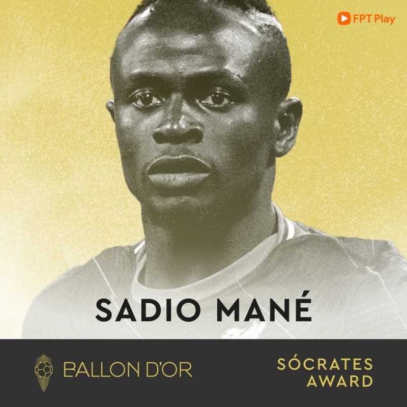 Sadio Mané đạt giải Socrates Award