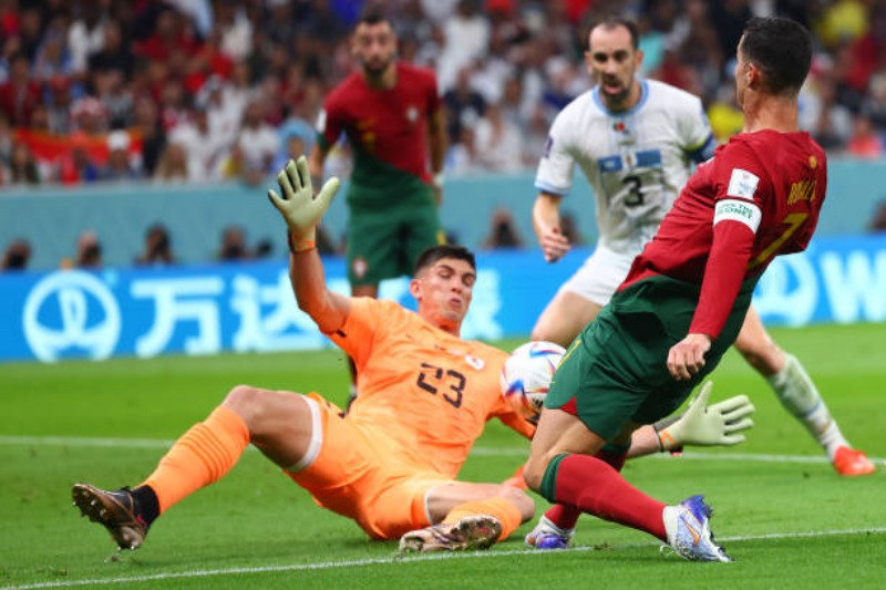 Kết quả Bồ Đào Nha vs Uruguay: Ronaldo có tình huống dứt điểm không chính xác