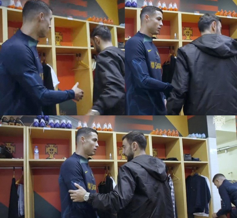 Bruno và Ronaldo gặp nhau trên đội tuyển Bồ Đào Nha