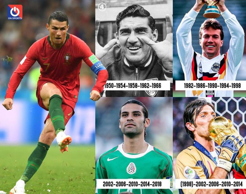 Cristiano Ronaldo gia nhập hàng ngũ các cầu thủ có 5 lần tham dự ngày hội bóng đá lớn nhất hành tinh