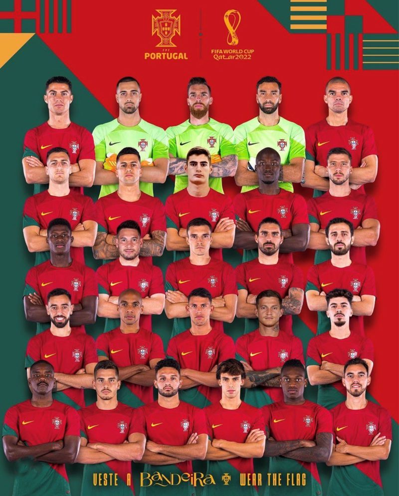 Danh sách chính thức đội hình tuyển Bồ Đào Nha World Cup 2022