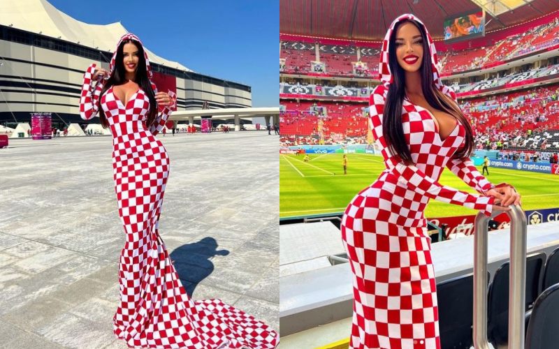 Hoa hậu Croatia Ivana Knoll khiến người dân Qatar dậy sóng với trang phục show hàng táo bạo