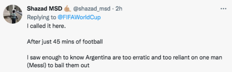 Messi lên tiếng sau trận Argentina thua Saudi Arabia