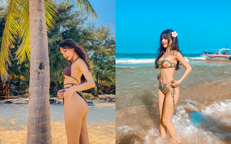 Nguyễn Quỳnh Anh diện bikini mỏng manh