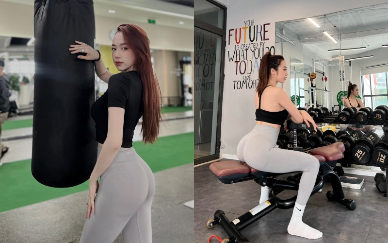Phạm Thu Hằng là hot girl nổi tiếng của làng gym Việt Nam