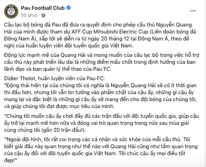 Quang Hải dự AFF Cup 2022, CĐV Việt Nam phát cuồng