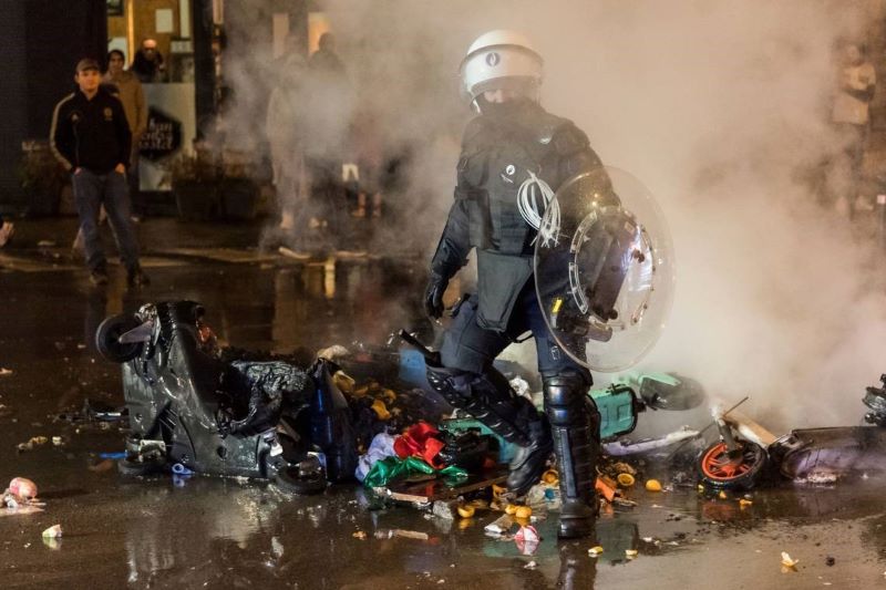 Cuộc bạo loạn diễn ra ở thủ đô Brussels của Bỉ