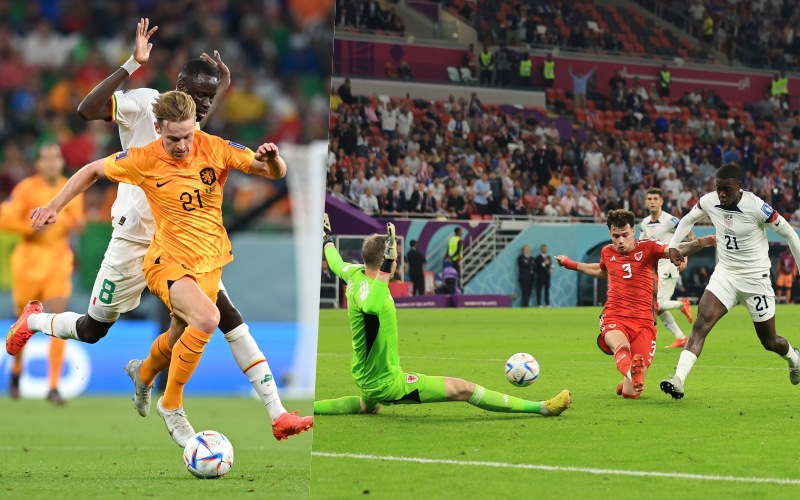 Trận Senegal vs Hà Lan, Xứ Wales vs Mỹ lần lượt được bù thêm 8 và 9 phút trong hiệp 2
