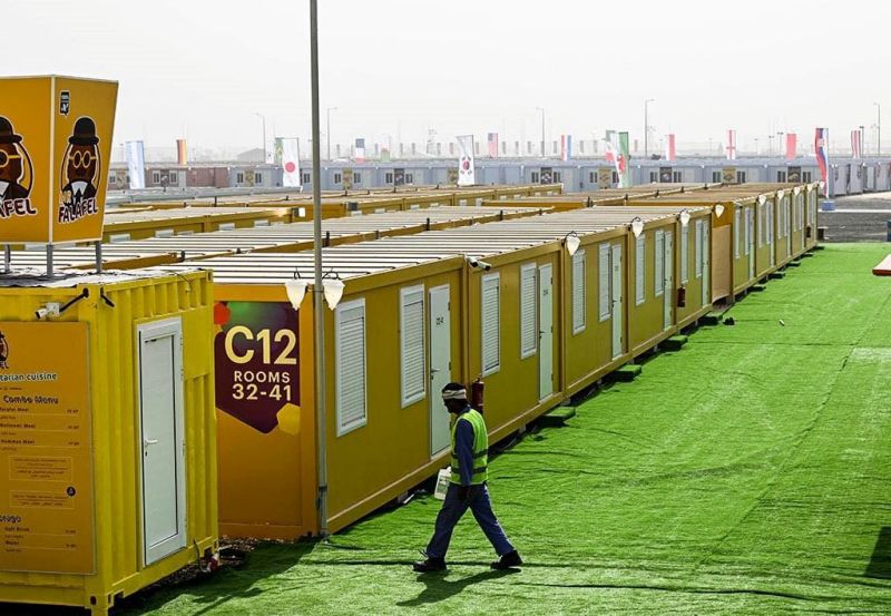 Các "Phòng ngủ container" tại làng CĐV World Cup 2022