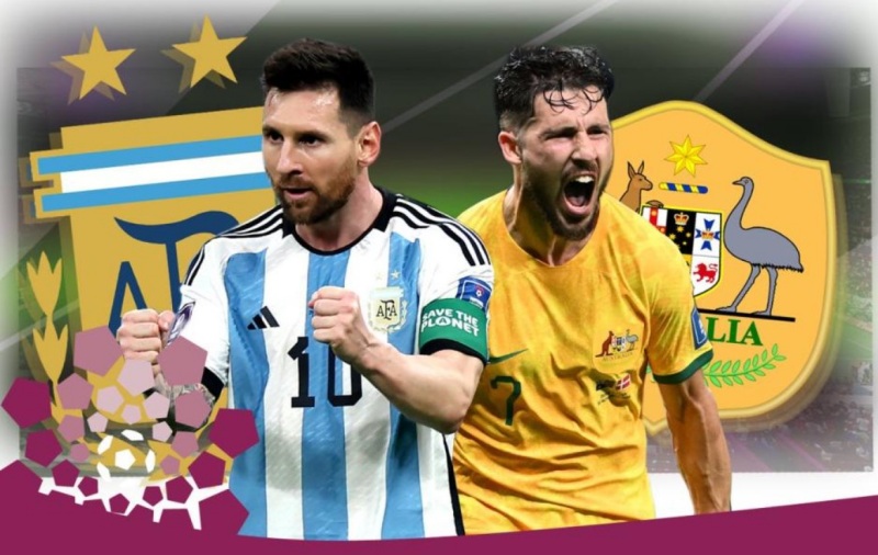 Argentina đối đầu Úc tại vòng 1/8 World Cup 2022