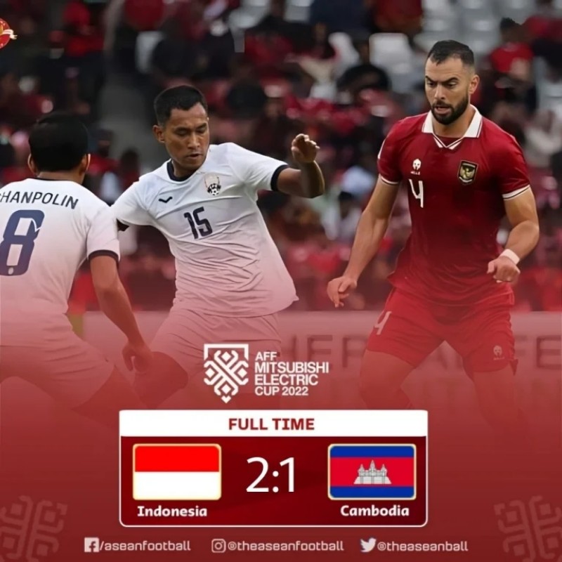 Campuchia thua sát nút Indonesia ở lượt đấu trước
