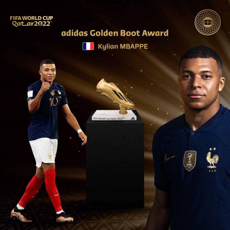 Chiếc giày vàng World Cup 2022 Kylian Mbappe 